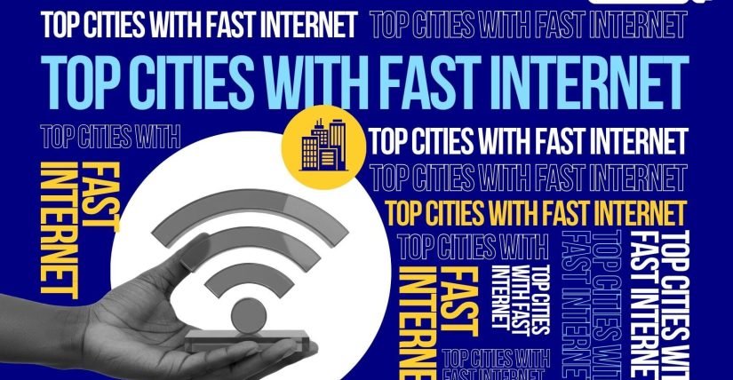 top cities with fast internet