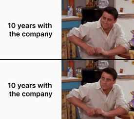 10 years with the company