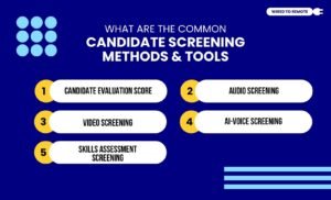 What Are The Common Candidate Screening Methods And Tools