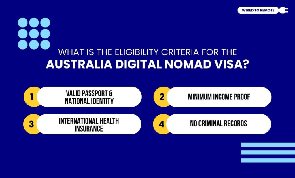 What Is The Eligibility Criteria For The Australia Digital Nomad Visa
