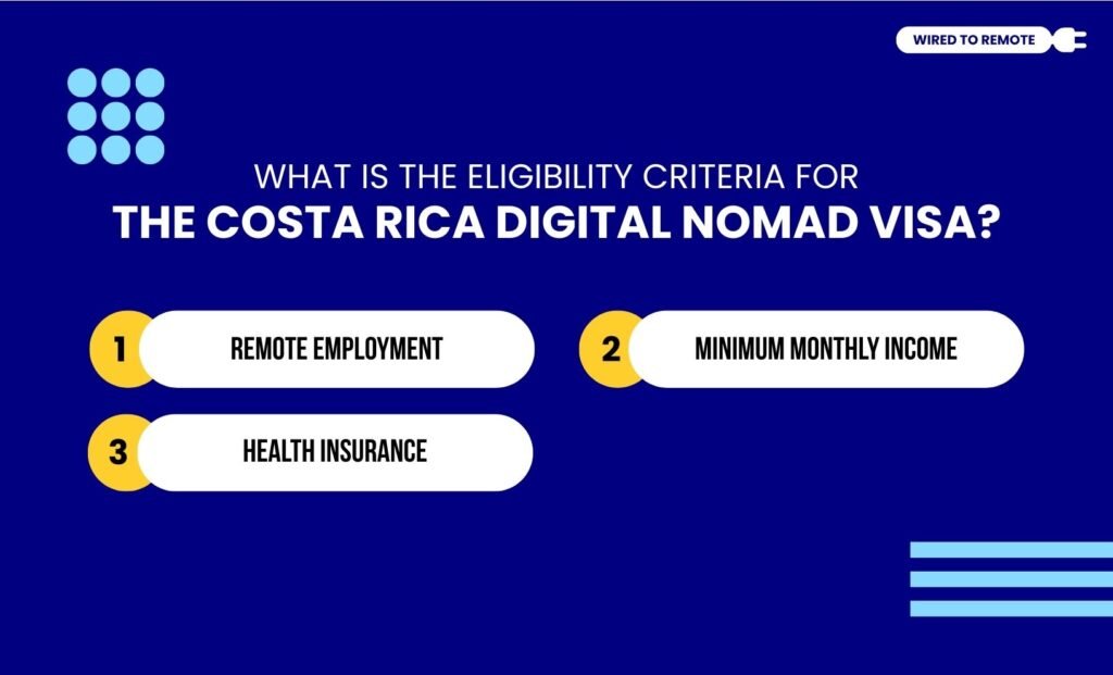 What Is The Eligibility Criteria For The Costa Rica Digital Nomad Visa