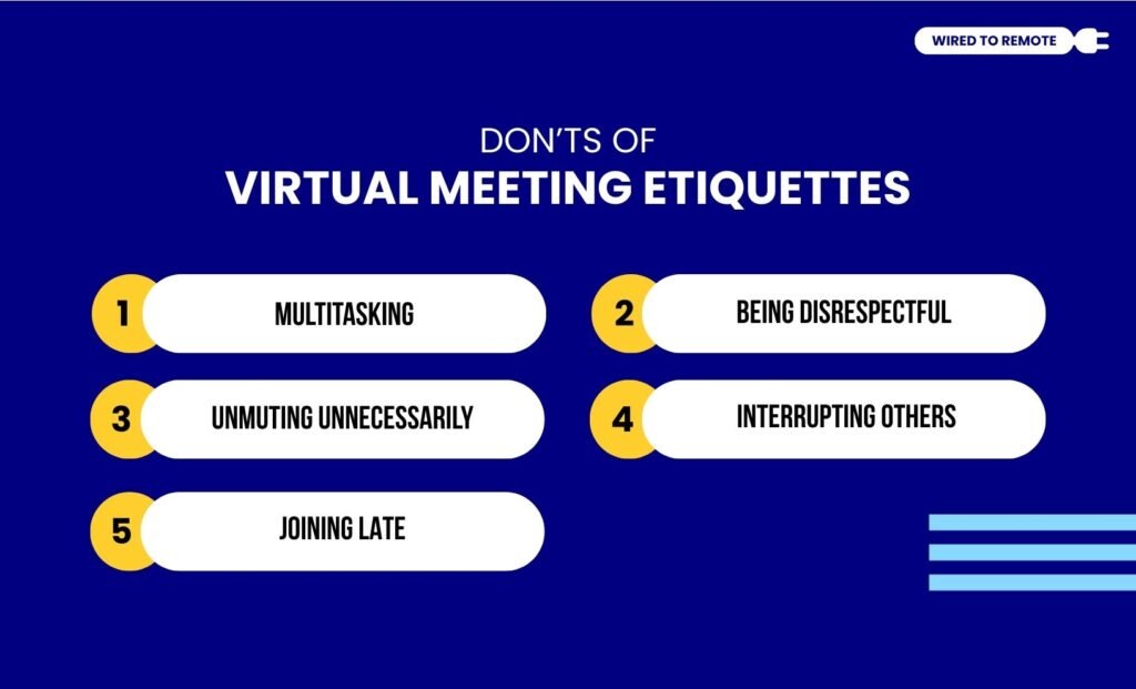 Don’ts Of Virtual Meeting Etiquettes