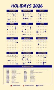 us calender infographic