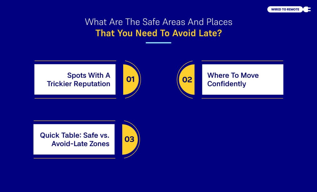 What Are The Safe Areas And Places That You Need To Avoid Late