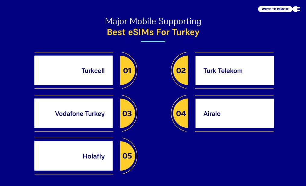 Major Mobile Supporting Best eSIMs For Turkey